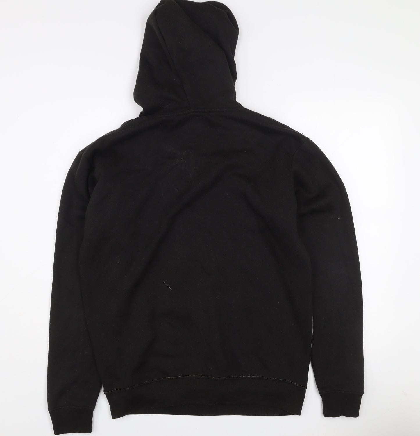 boohooMAN Men's Black Beige Orange Colour Block Hoodie M