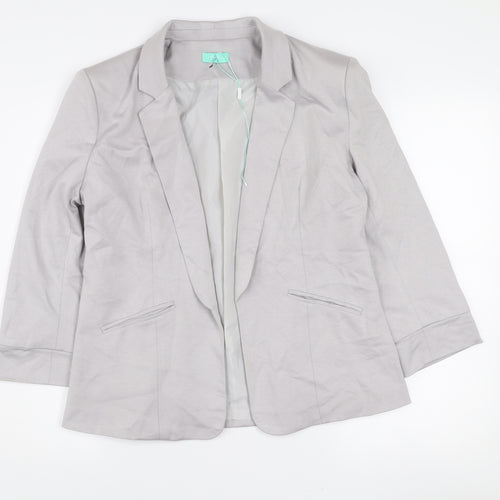 Aftershock London Women’s Grey Size 12 Classic Tailored Blazer