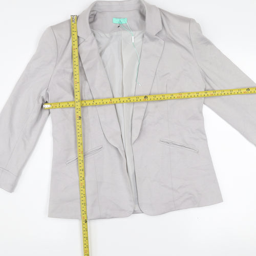 Aftershock London Women’s Grey Size 12 Classic Tailored Blazer