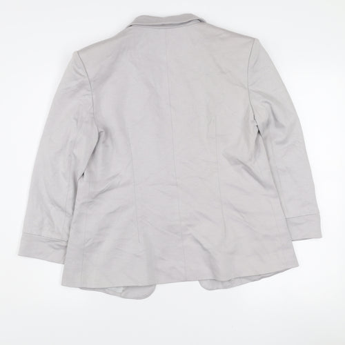 Aftershock London Women’s Grey Size 12 Classic Tailored Blazer