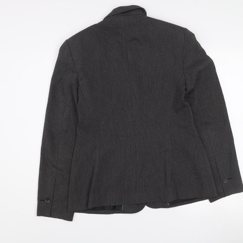 Marks and Spencer Women's Black Mix Size 12 Standard Fit Single-Breasted Blazer
