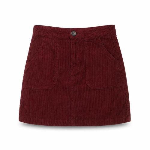 Denim Co. Womens Red Corduroy A-Line Skirt Size 8