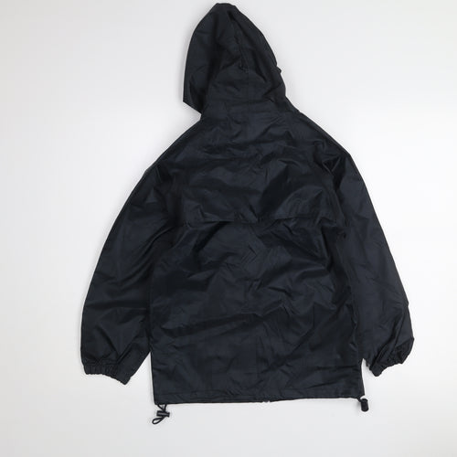 Regatta Boys Black Waterproof Hooded Rain Coat Jacket 7-8 Years