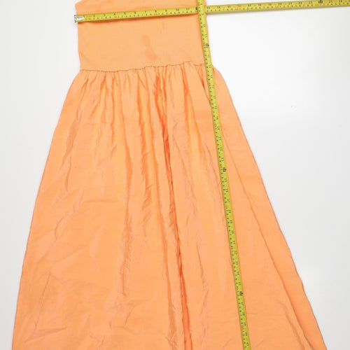 Gallery Women Orange Sleeveless Long Tank Dress Size S