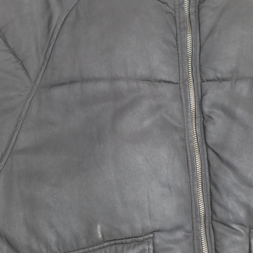 TRF Womens Black S Puffer Jacket Full Zip Quilted Winter Coat