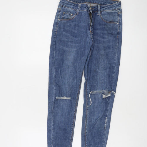 YOYRSC Women's Blue Distressed Skinny Jeans Size 27