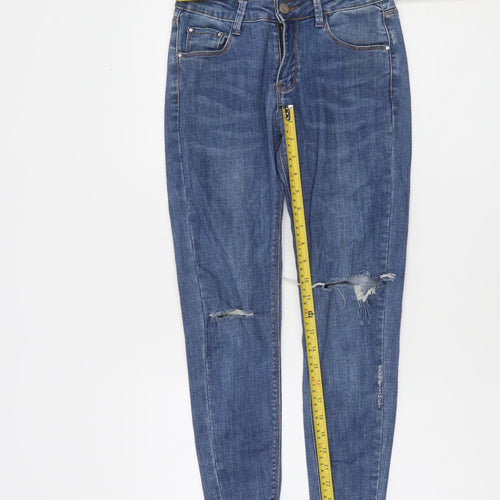 YOYRSC Women's Blue Distressed Skinny Jeans Size 27