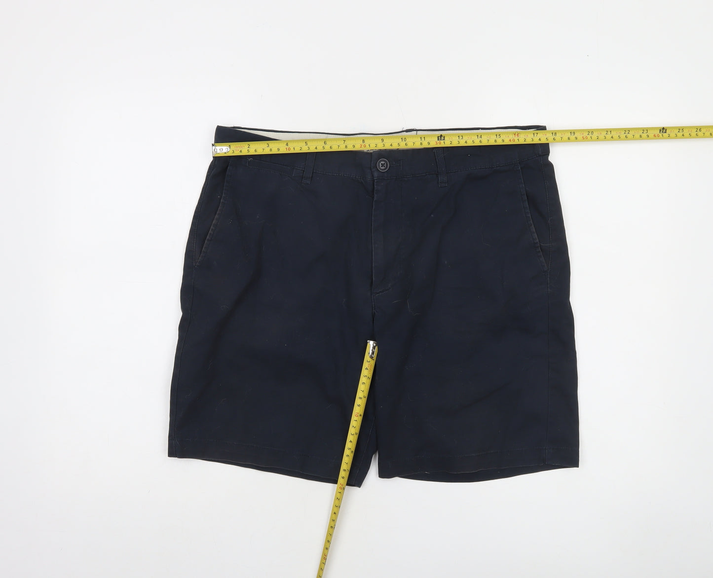 H&M L.O.G.G. Men's Blue Chino Shorts Size 34 Regular Fit