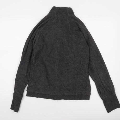 LA Gear Womens Black Fleece Full Zip Jacket Size 10