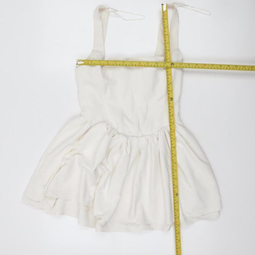 ZARA Women Ivory Fit & Flare Short Dress Size 8 Sleeveless