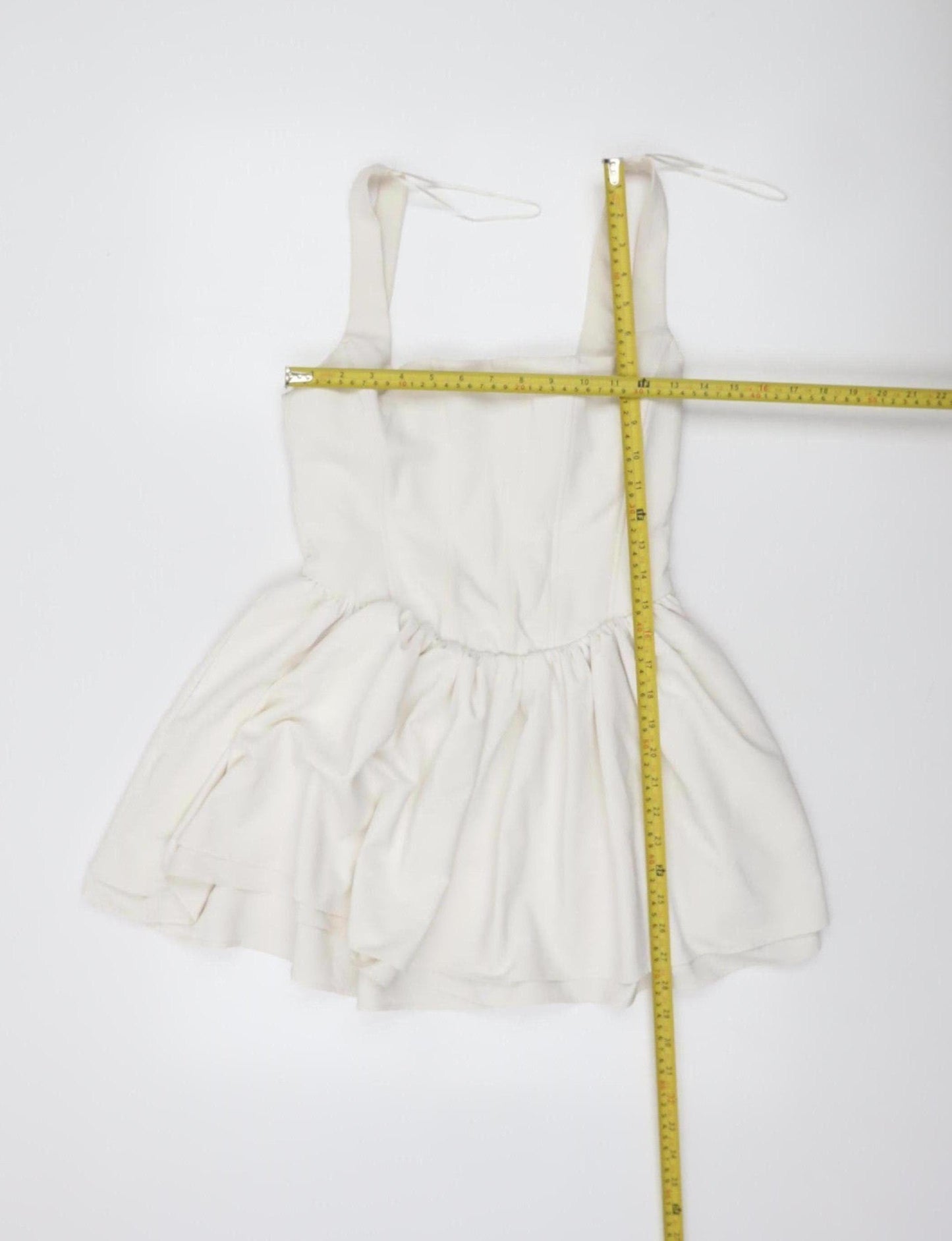 ZARA Women Ivory Fit & Flare Short Dress Size 8 Sleeveless