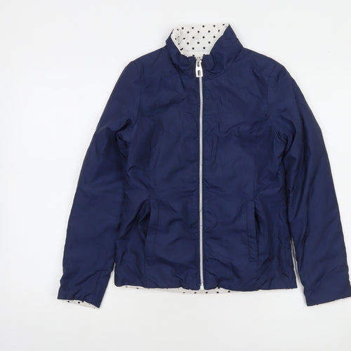 Nature Girls Blue 9-10 Years Puffer Jacket Lightweight Polyester Zip Front