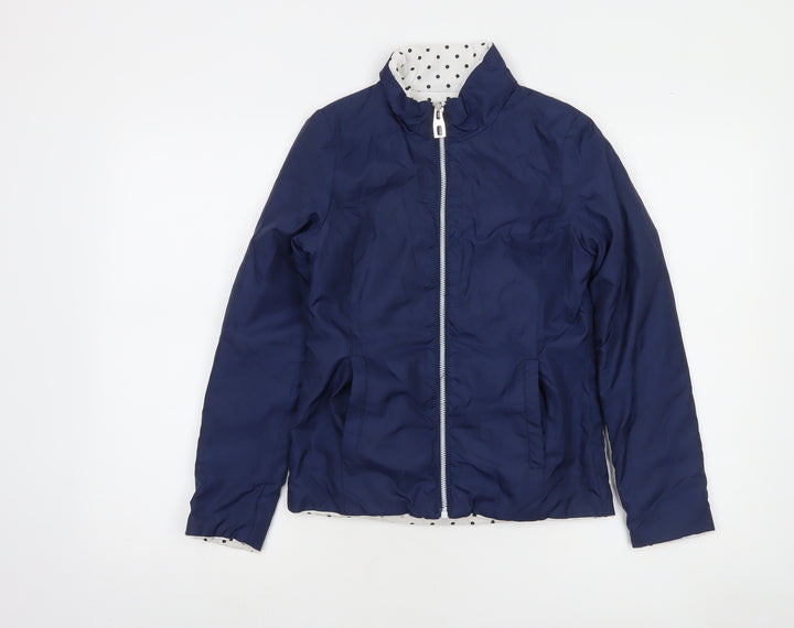 Nature Girls Blue 9-10 Years Puffer Jacket Lightweight Polyester Zip Front