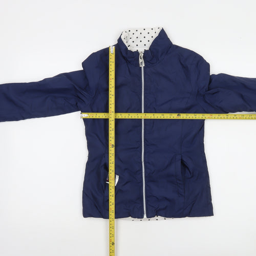 Nature Girls Blue 9-10 Years Puffer Jacket Lightweight Polyester Zip Front