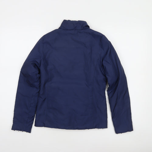 Nature Girls Blue 9-10 Years Puffer Jacket Lightweight Polyester Zip Front