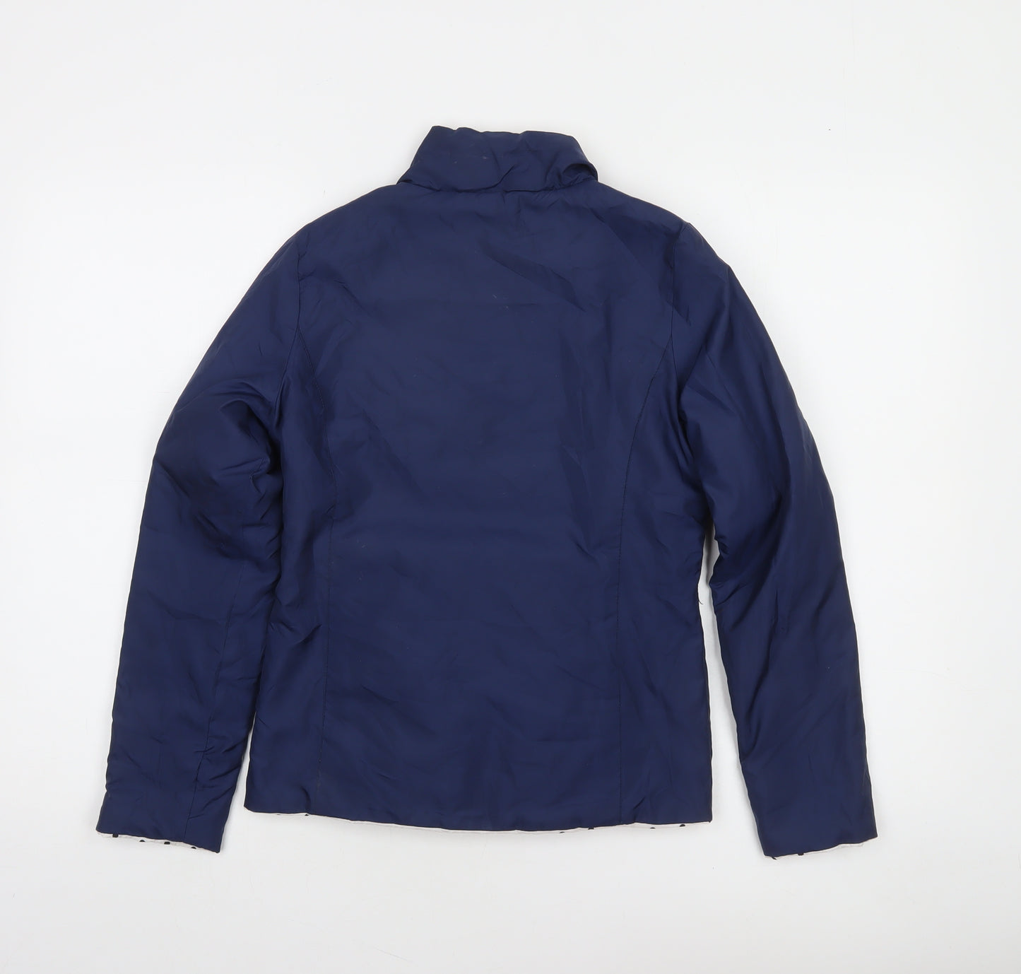 Nature Girls Blue 9-10 Years Puffer Jacket Lightweight Polyester Zip Front