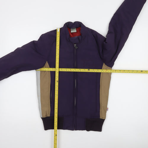 Diesel Womens Purple Cotton Bomber Jacket S Casual Zip Style