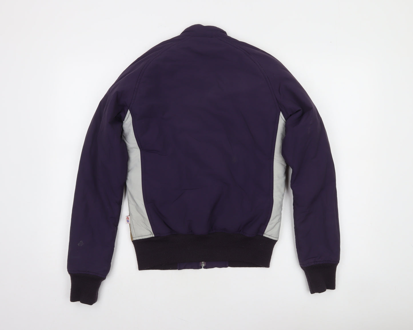 Diesel Womens Purple Cotton Bomber Jacket S Casual Zip Style