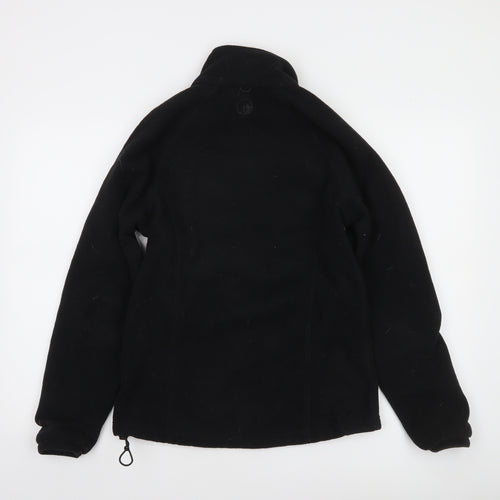 North Ridge Women Black Fleece Full Zip Jacket Size 12