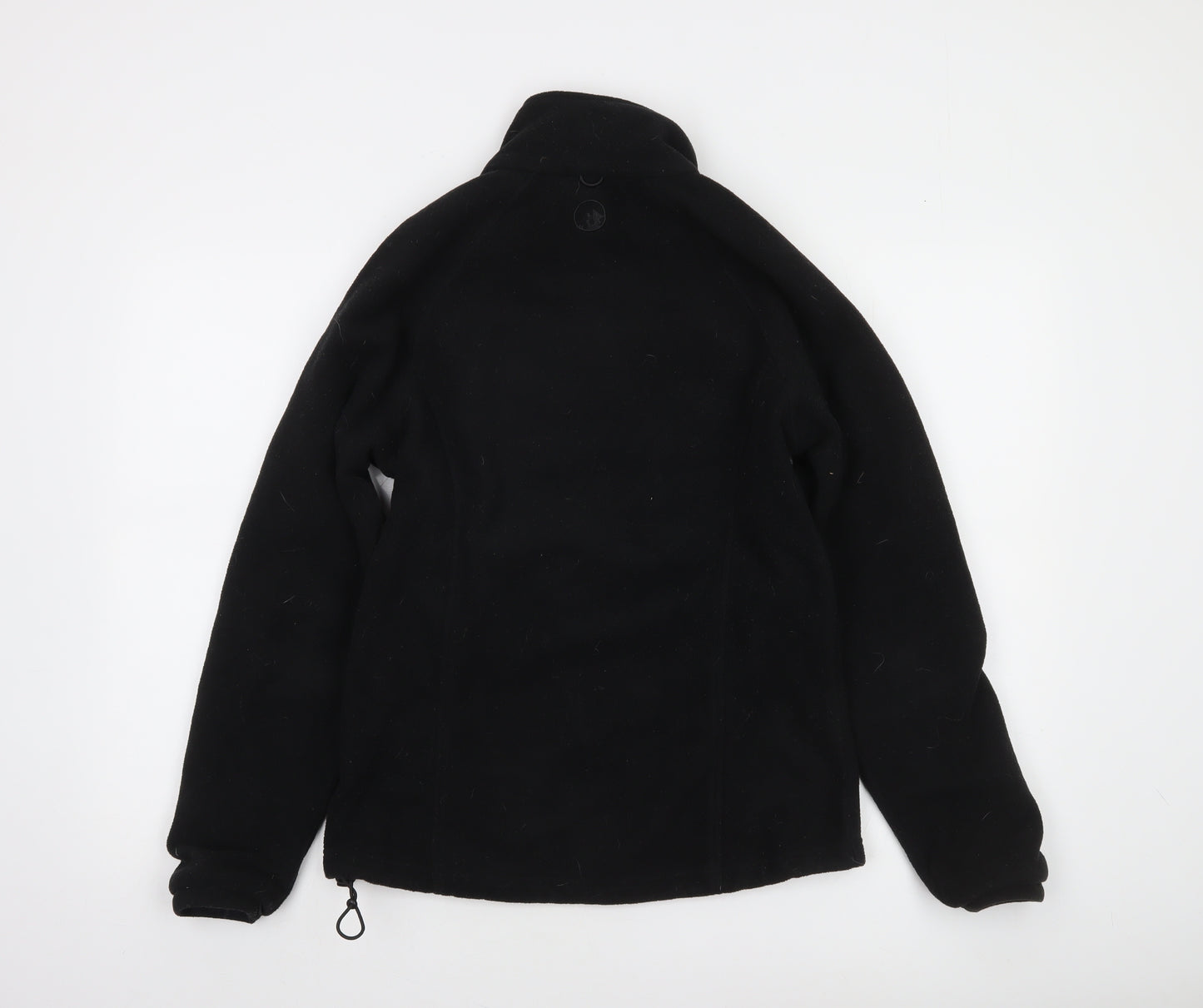 North Ridge Women Black Fleece Full Zip Jacket Size 12