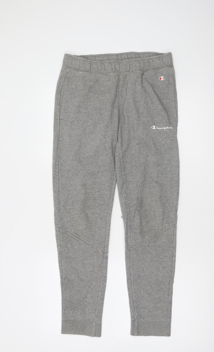 Champion Men's Grey XS Jogger Sweatpants with Logo Detail