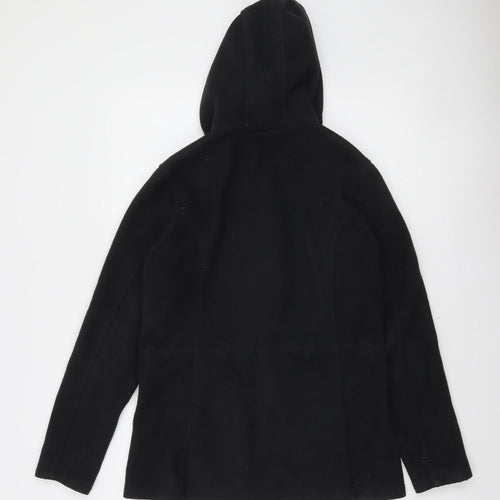 Lands’ End Women’s Black Fleece Full Zip Hoodie Size Small