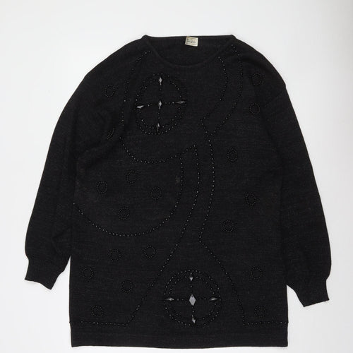 Betty Barclay Women's Black Beaded Pullover Jumper Size L
