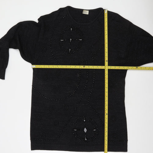 Betty Barclay Women's Black Beaded Pullover Jumper Size L