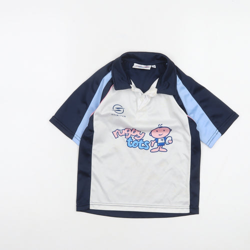 Scimitar Boys Blue Rugby Tots 4-5 Years Polo Shirt Sports Top
