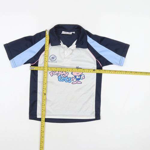 Scimitar Boys Blue Rugby Tots 4-5 Years Polo Shirt Sports Top