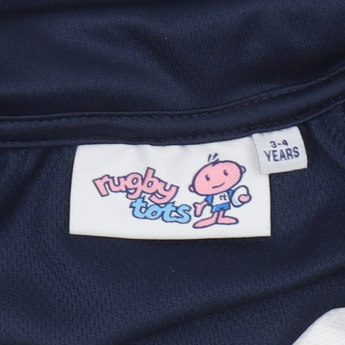 Scimitar Rugby Tots Boys Blue Polo Shirt 3-4 Years Sportswear