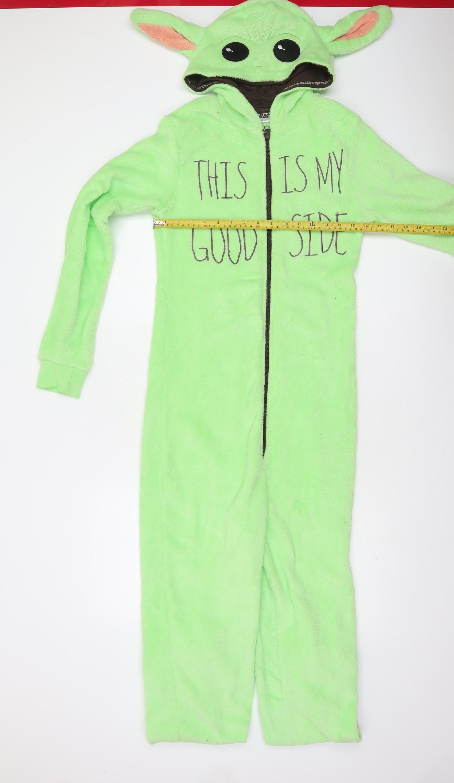 Star Wars Women’s Green Fleece Onesie S The Child Hooded Zip Up