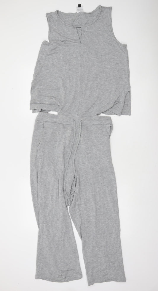 Cabi Women’s Grey Sleeveless Jumpsuit Medium Rayon Blend Casual