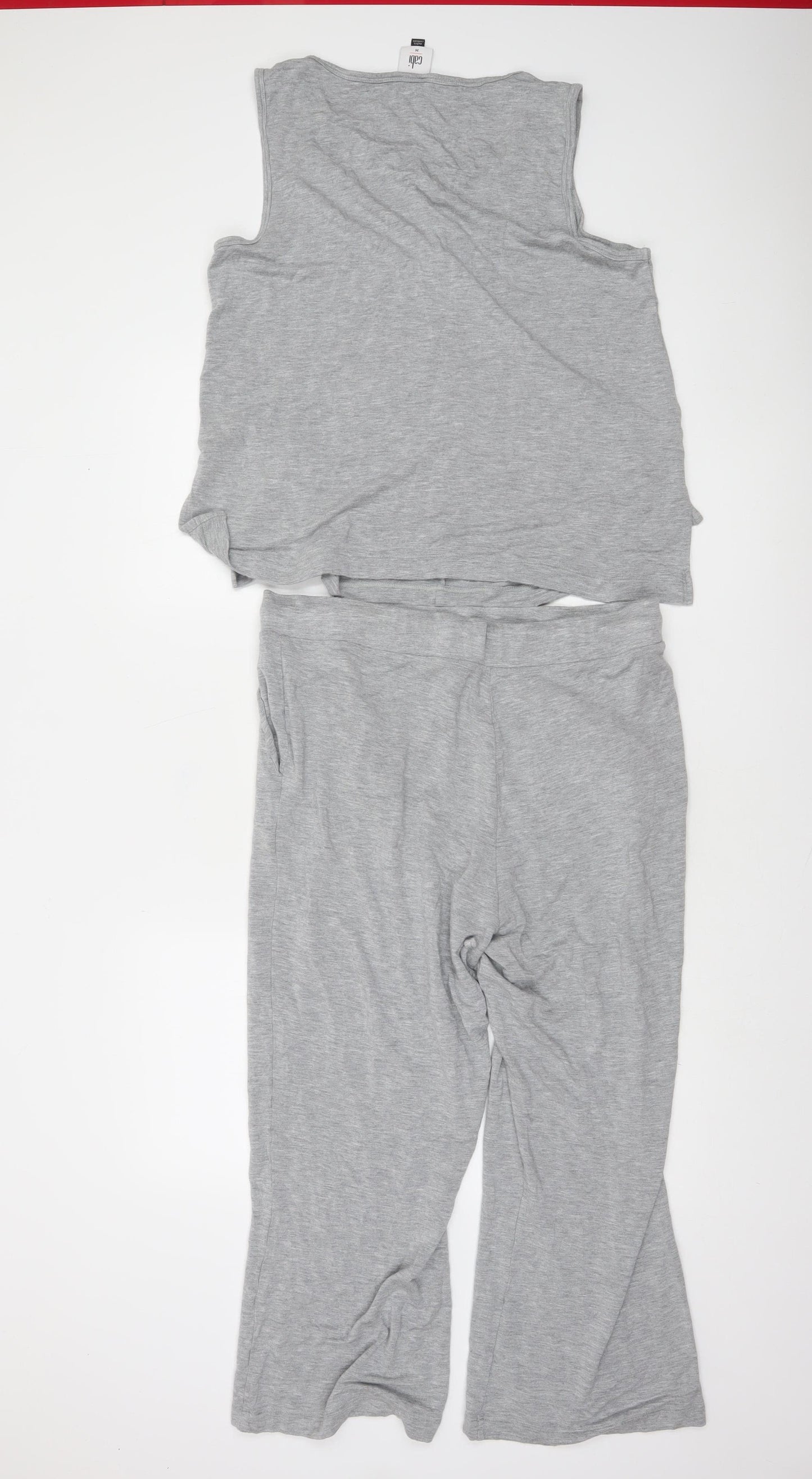 Cabi Women’s Grey Sleeveless Jumpsuit Medium Rayon Blend Casual