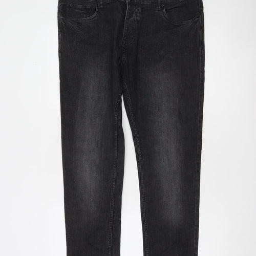 Denim Co Mens Black Skinny Jeans W36 L32 Stretch Denim