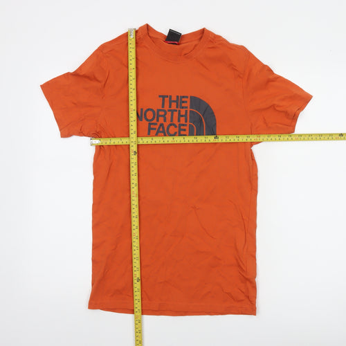 The North Face Men’s Orange XS Cotton Graphic Logo T-Shirt Outdoor