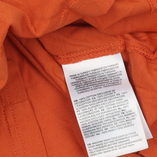 The North Face Men’s Orange XS Cotton Graphic Logo T-Shirt Outdoor