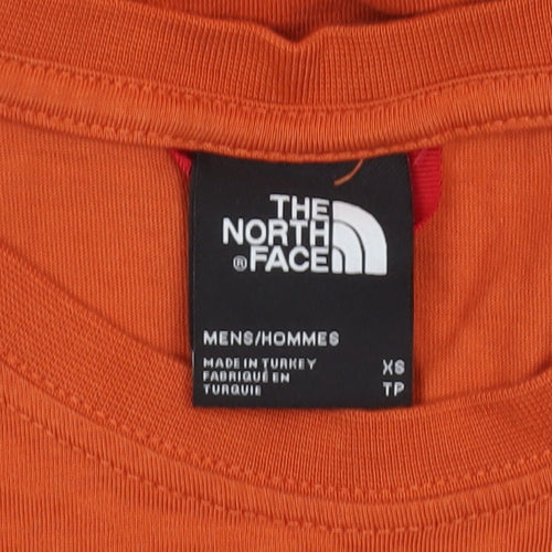 The North Face Men’s Orange XS Cotton Graphic Logo T-Shirt Outdoor
