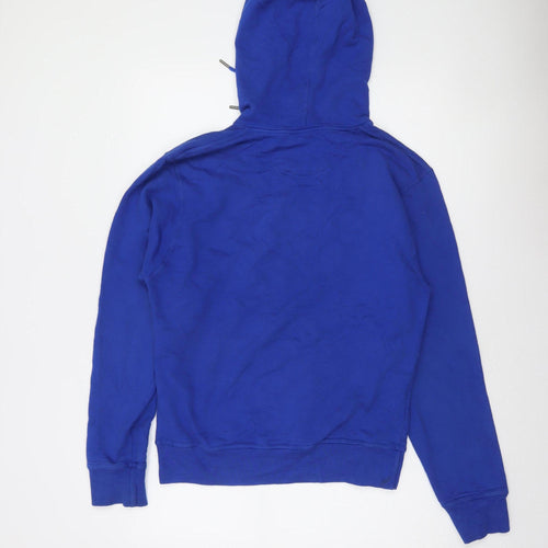 Champion Men's Blue Pullover Hoodie Small Logo Fleece Sweatshirt