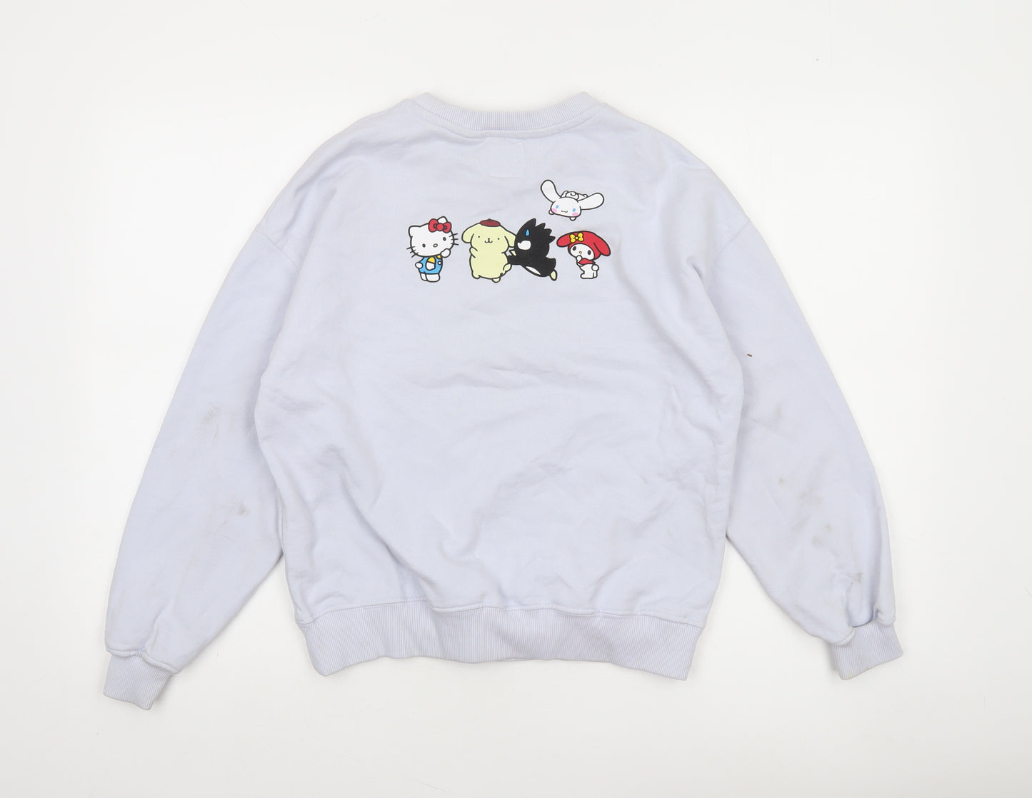 Zara Girls White Hello Kitty Pullover Sweatshirt 13-14 Years Cotton Casual