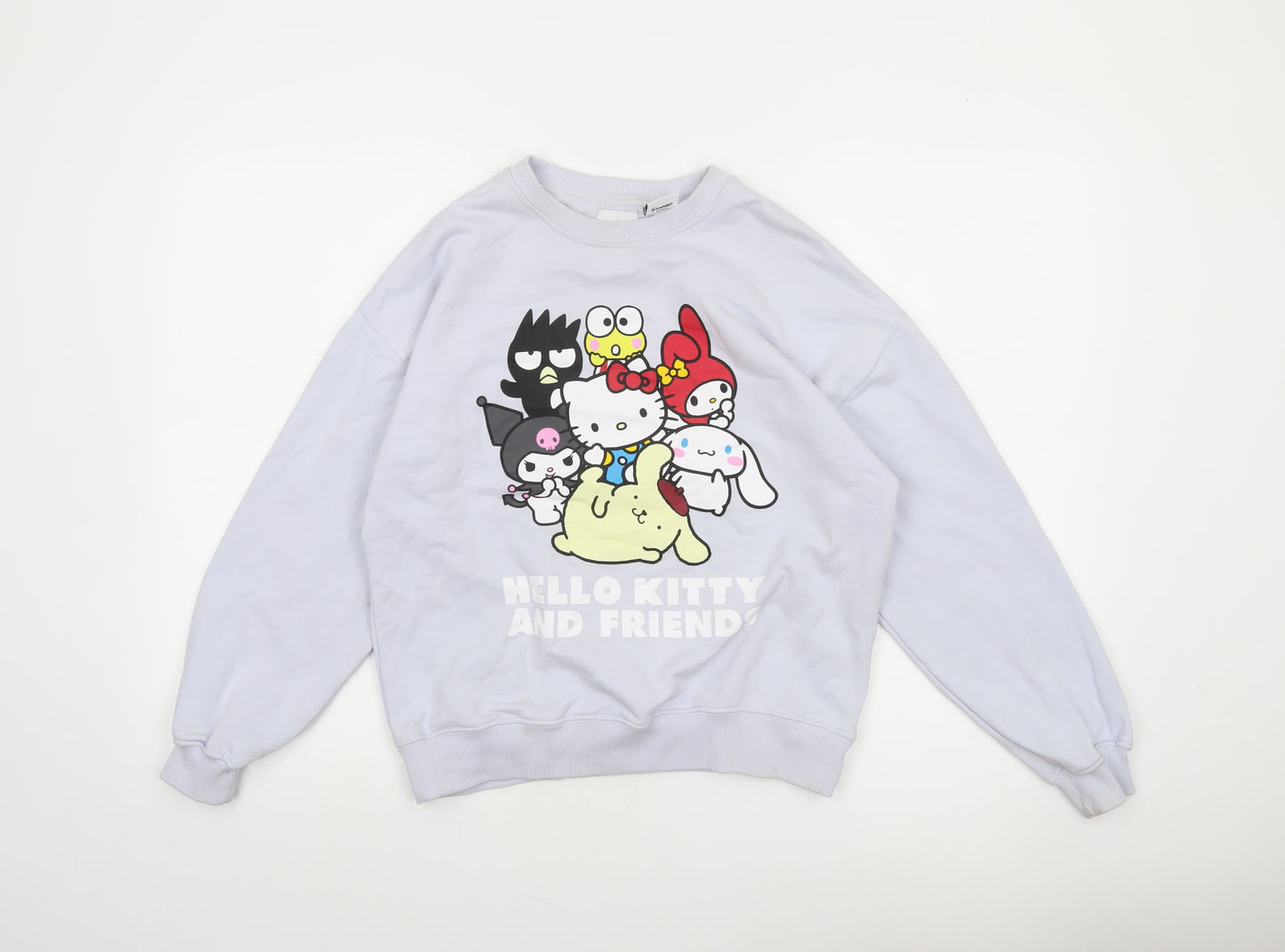 Zara Girls White Hello Kitty Pullover Sweatshirt 13-14 Years Cotton Casual