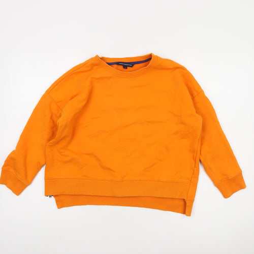 French Connection Women's Orange Cotton Pullover Sweatshirt Size S