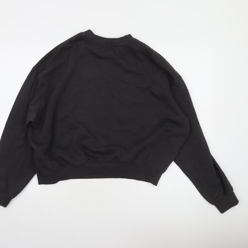 H&M Divided Womens Black XL Pullover Sweatshirt Panther & Snake Print