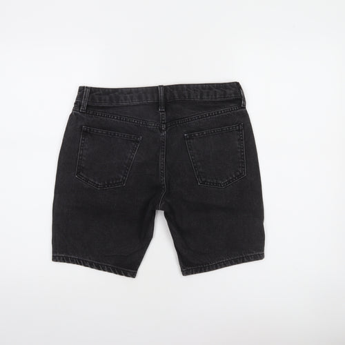 Topman Men's Black Denim Shorts 28in Slim Fit Casual Summer