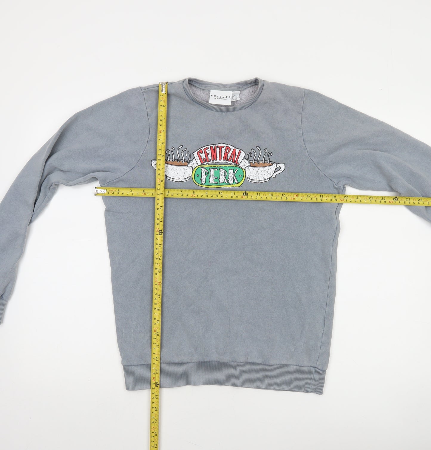 Friends Women's Grey Central Perk Sweatshirt Size 2XS