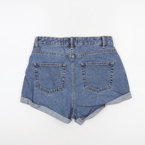Denim Co Women's Blue High Rise Cut-Off Denim Shorts Size 8