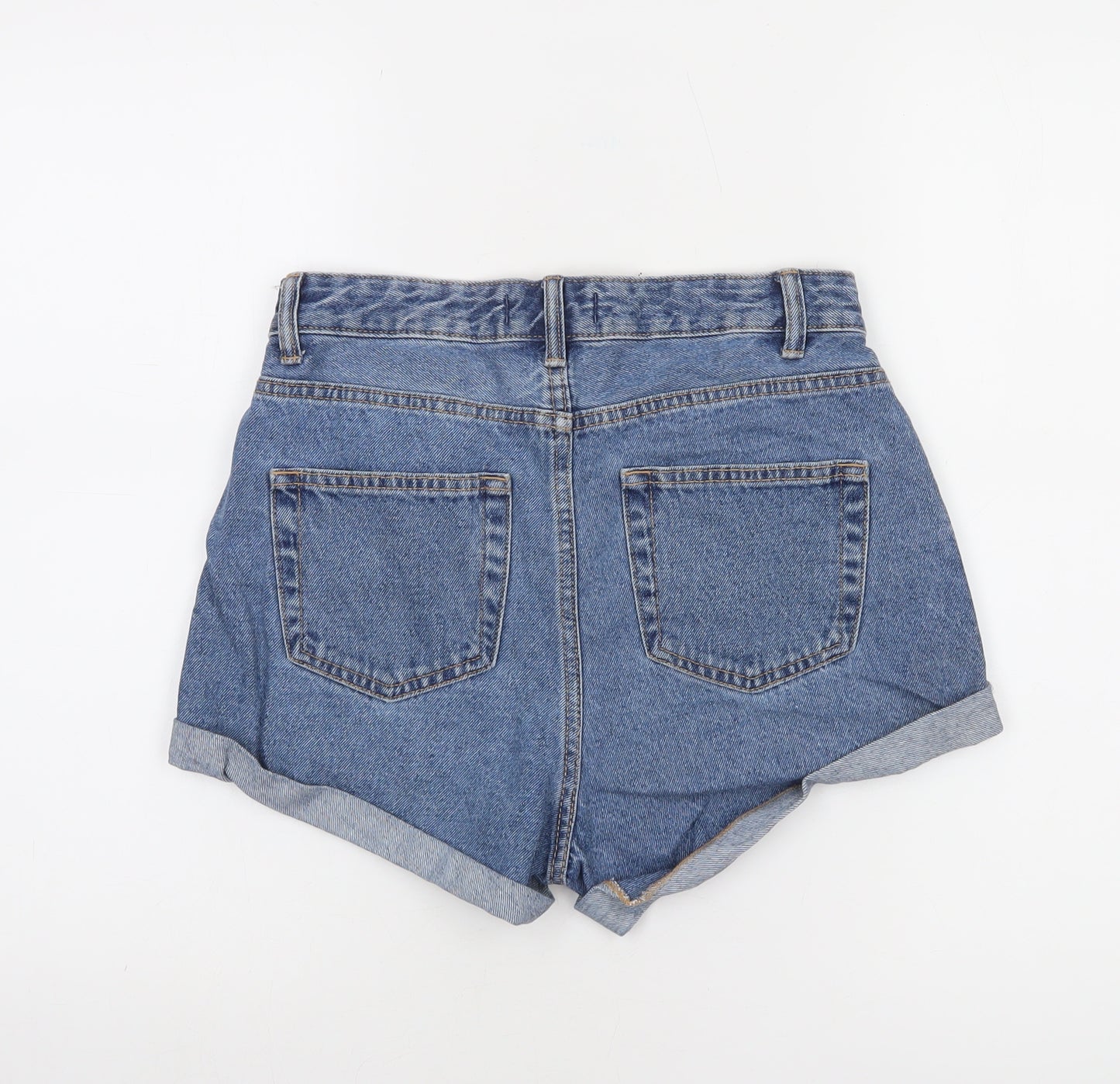 Denim Co Women's Blue High Rise Cut-Off Denim Shorts Size 8
