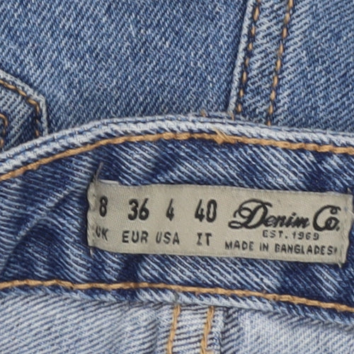 Denim Co Women's Blue High Rise Cut-Off Denim Shorts Size 8