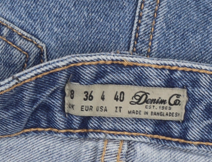 Denim Co Women's Blue High Rise Cut-Off Denim Shorts Size 8