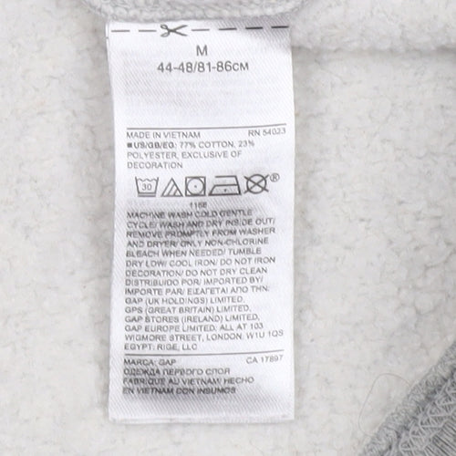 GAP Mens Grey & Khaki Crew Neck Logo Sweatshirt Size M